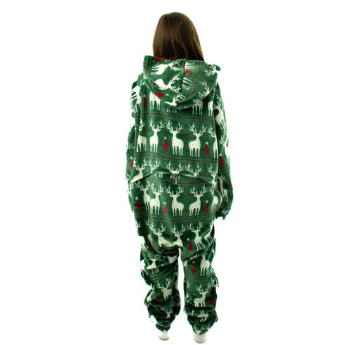 Snuggs Kids Blanket Onesie Green christmas